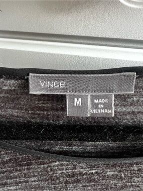 Vince Charcoal Heathered Knit Tee - M